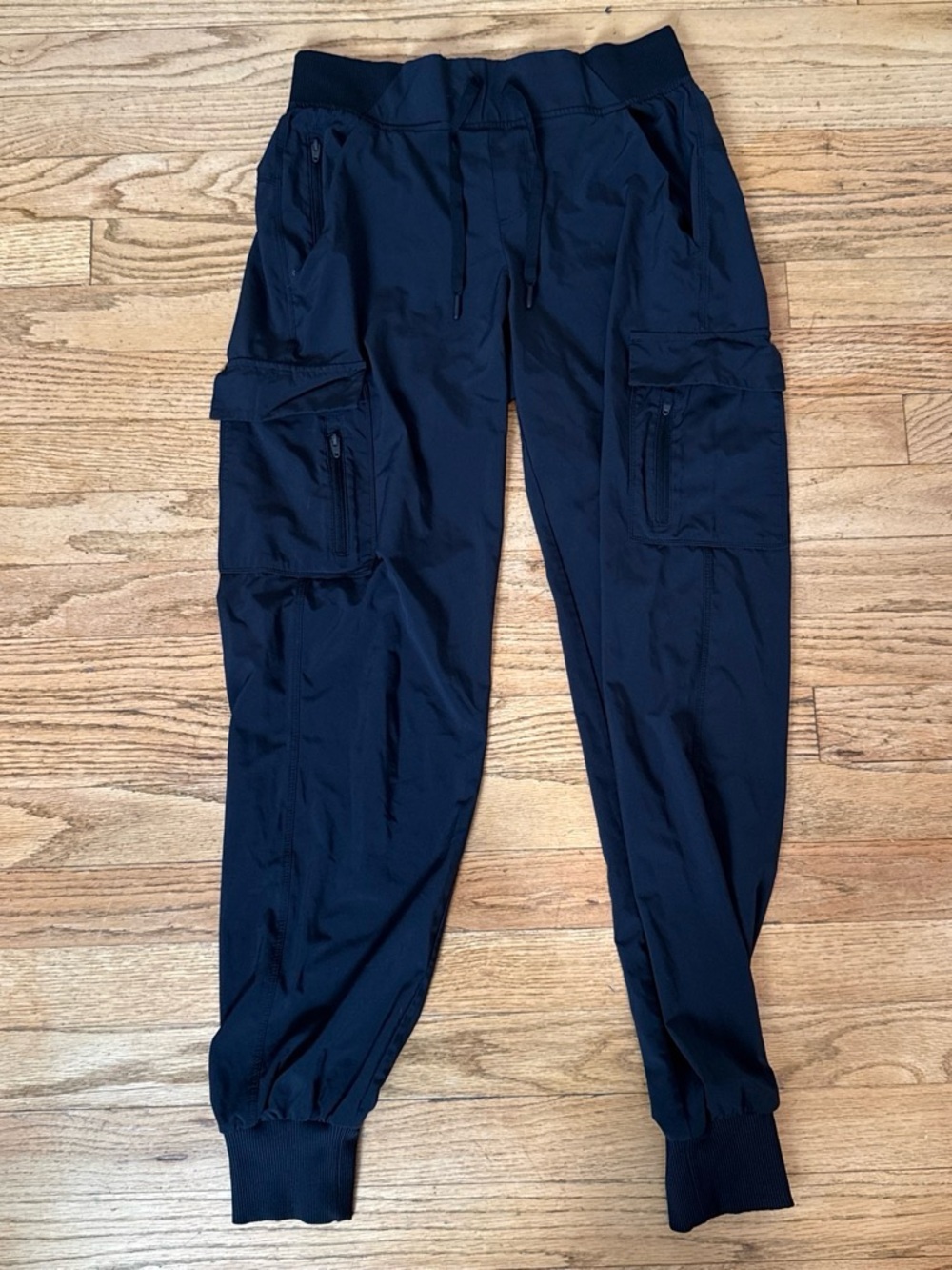 Black Athletic Cargo Jogger Pants